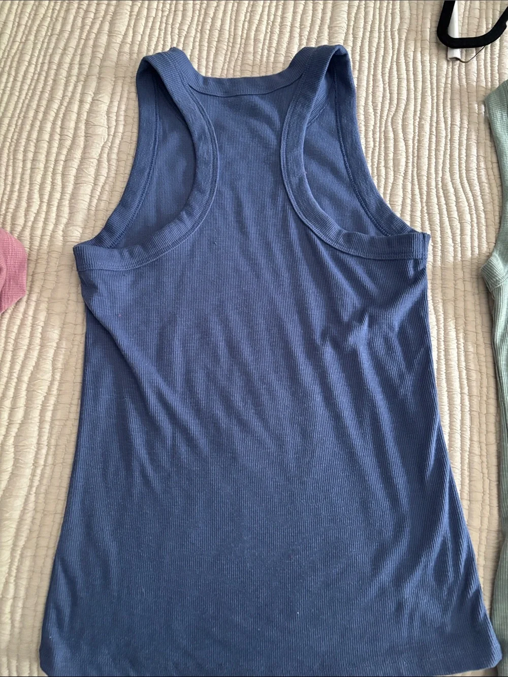 Title Nine Women’s Ribbed Sleeveless Tank Top in Indigo Blue